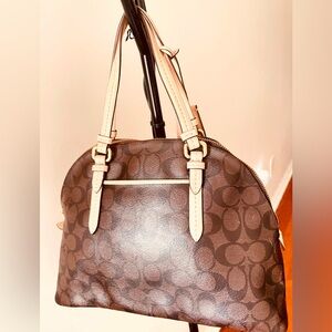 Coach Brown and Tan Satchel - very good condition